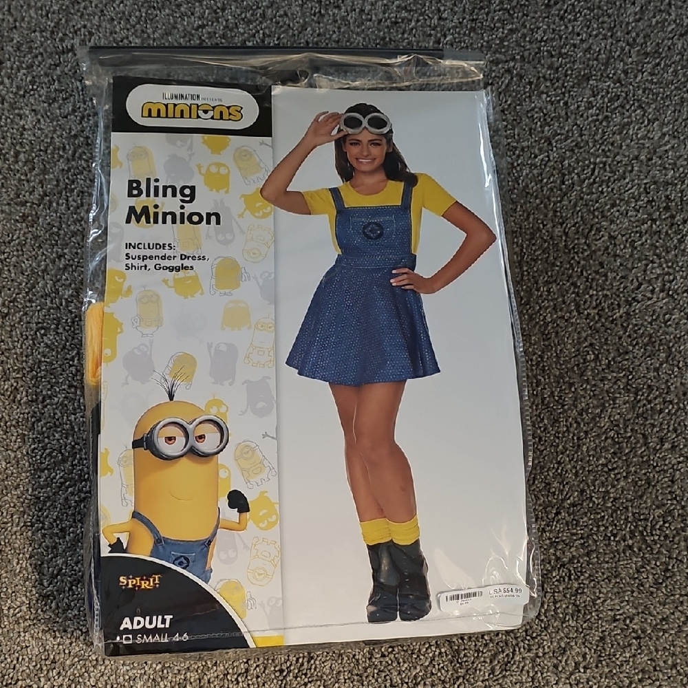 Spirit Minion Costume with Blue Dress and Yellow Shirt